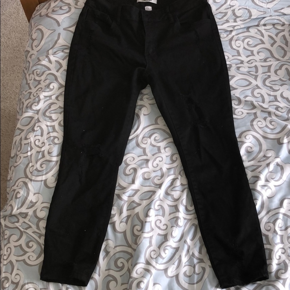 Black ripped jeans